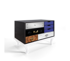 Soho Eclectic Mixed Material Luxury Bedside Table