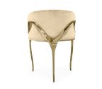 Chandra Cutout Gloss Brass Velvet Chair