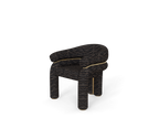 Elara Curved Sculptural Polished Brass Luxury Dining Chair