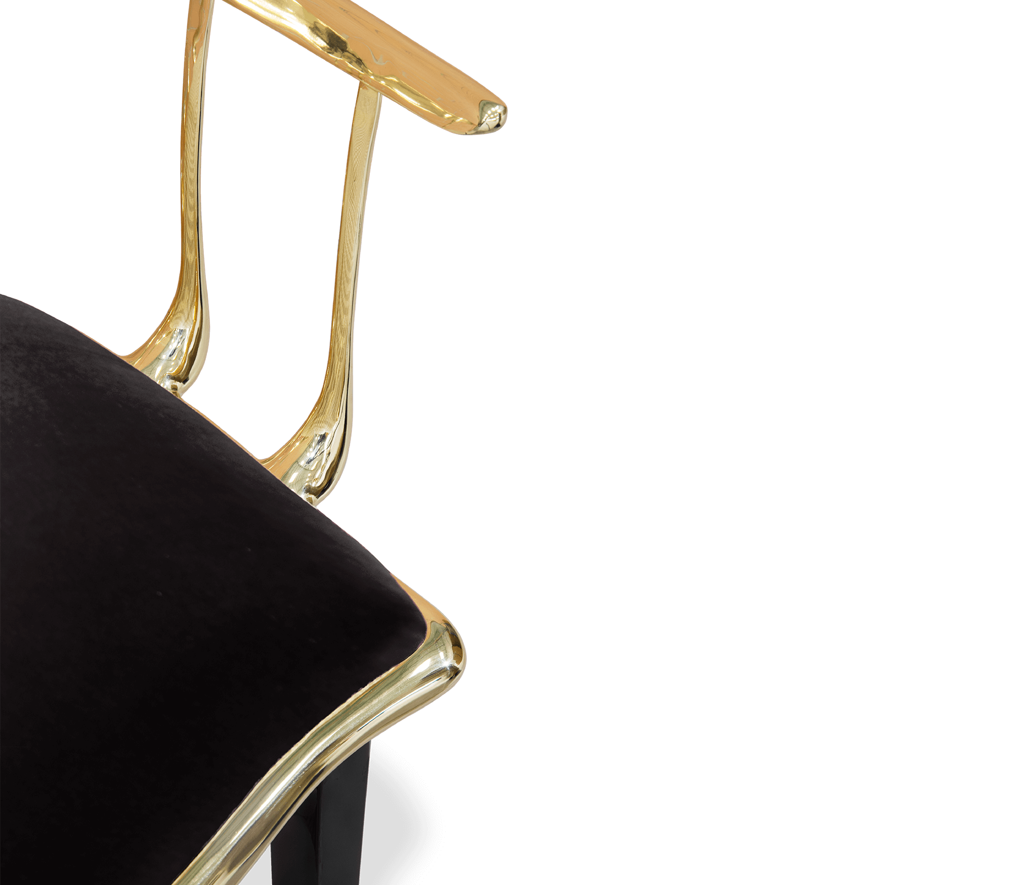 Nº 11 Surrealist Polished Brass Bar Stool