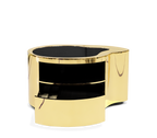 Wave Organic Curved Polished Metal Modern Luxury Nightstand