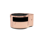 Wave Organic Curved Polished Metal Modern Luxury Nightstand