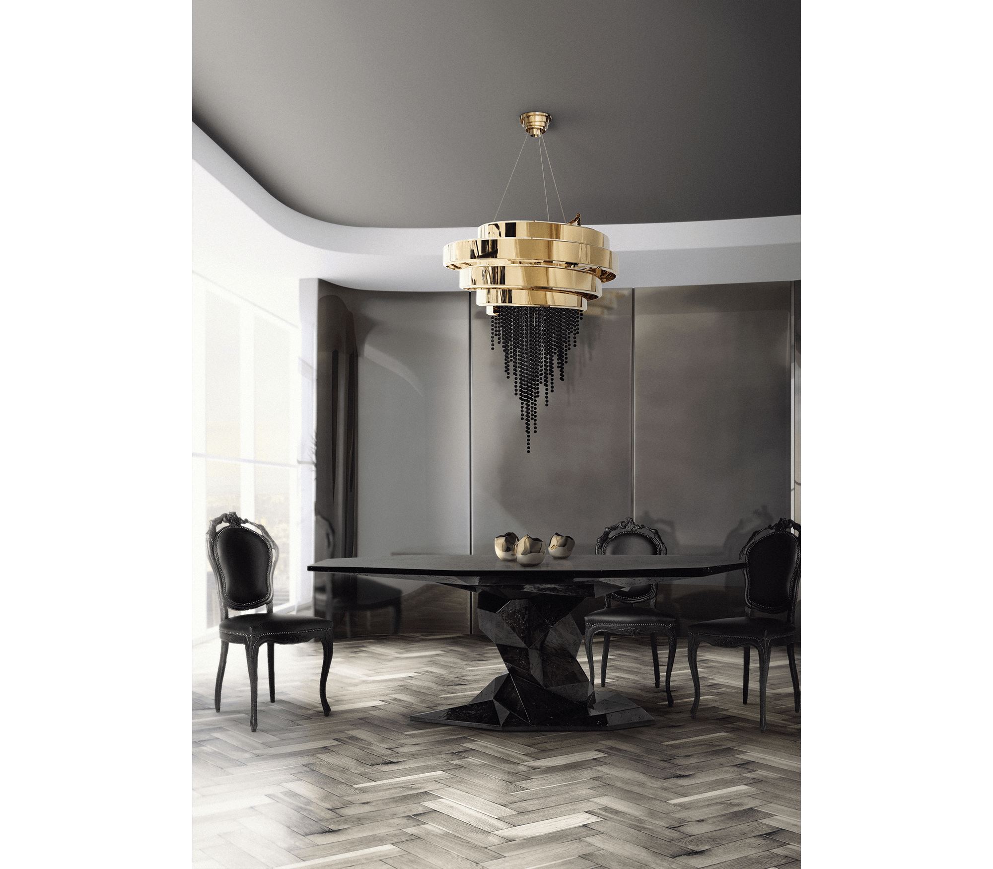 Bonsai Dining Table with Minimalism & Personalized Faceted Dining Table