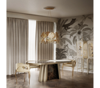 Chandra Cutout Gloss Brass Velvet Chair