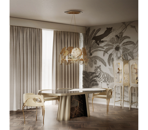 Chandra Cutout Gloss Brass Velvet Chair