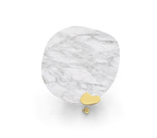 Diamond Marble & Brass Round Dining Table