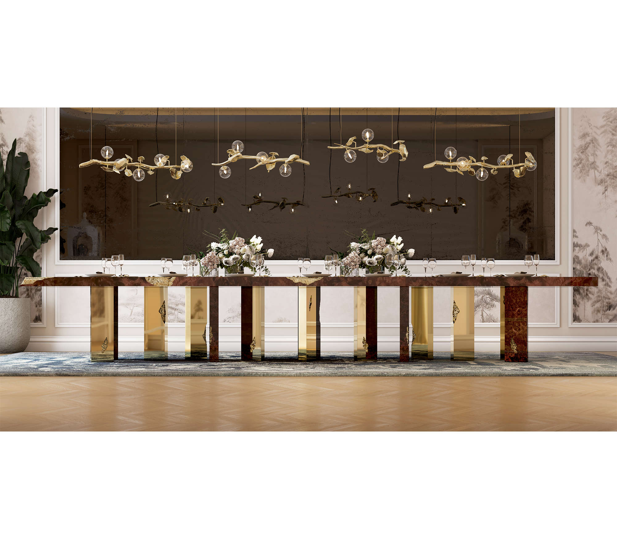 Empire Poplar Root Dining Table