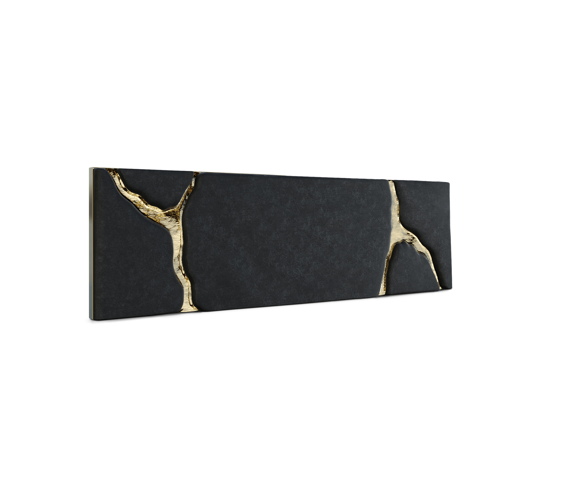 Lapiaz Kintsugi Velvet Polished Gold Luxury Headboard