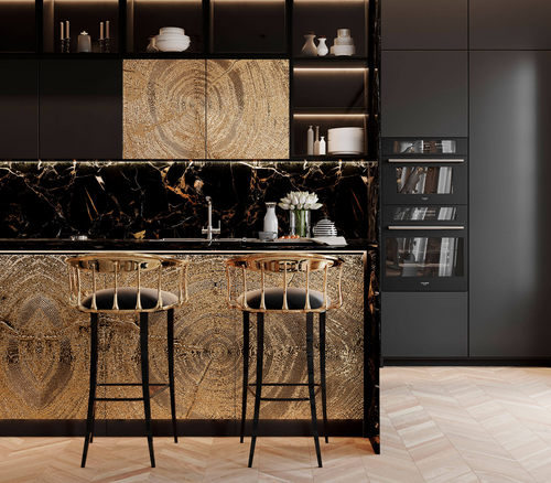 Nº 11 Surrealist Polished Brass Bar Stool