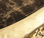 Stonehenge Consoles Crinkled Gilded Brass Entryways Cabinet Table