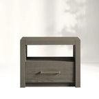 Palmer Storage Nightstand with Parsons Wood Bedside Nightside Table 1-Drawer Cabinet