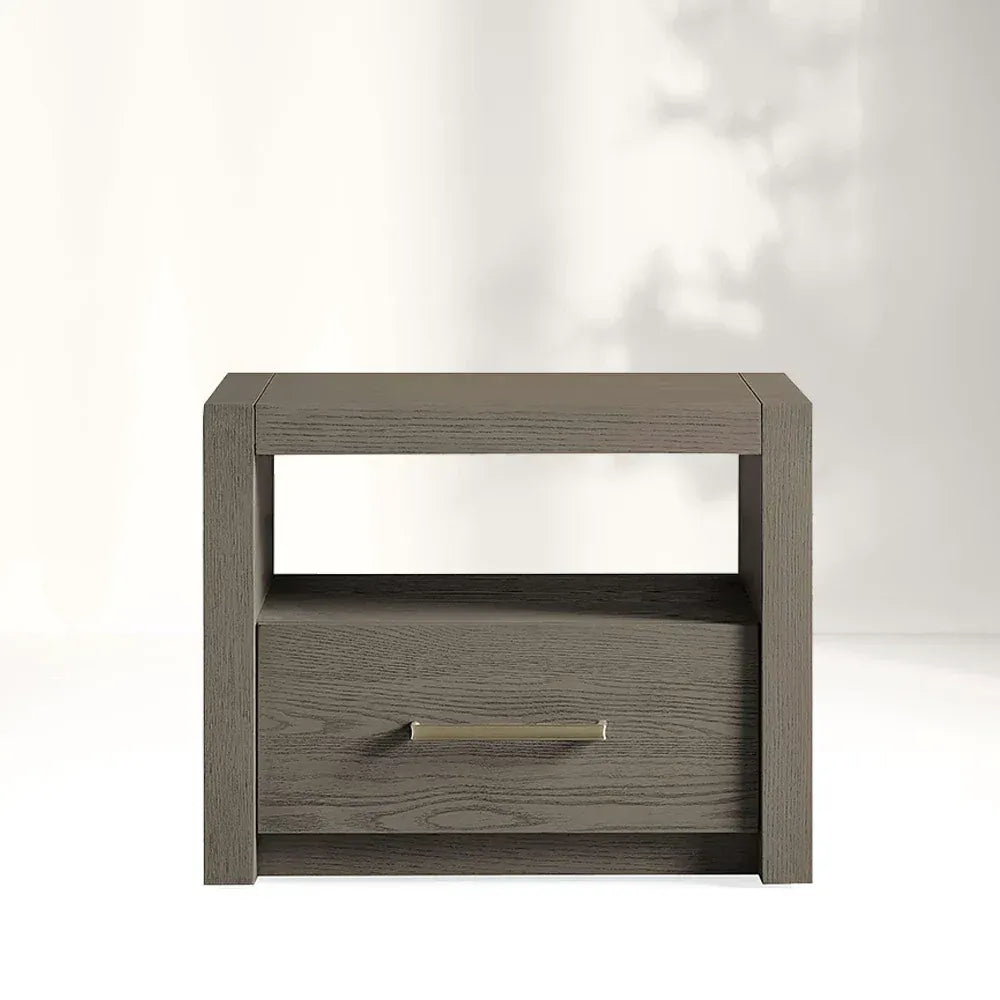 Palmer Storage Nightstand with Parsons Wood Bedside Nightside Table 1-Drawer Cabinet