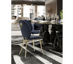 Soleil Curved Brass Modern Luxury Dining Chair
