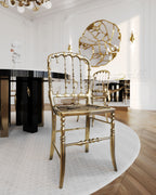 Emporium Gold Surrealist Cast Aluminium Sculpture Dining Chair