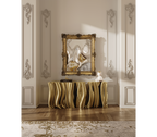 Monochrome Consoles Fluid Sculptural Resin Entryways Cabinet Table