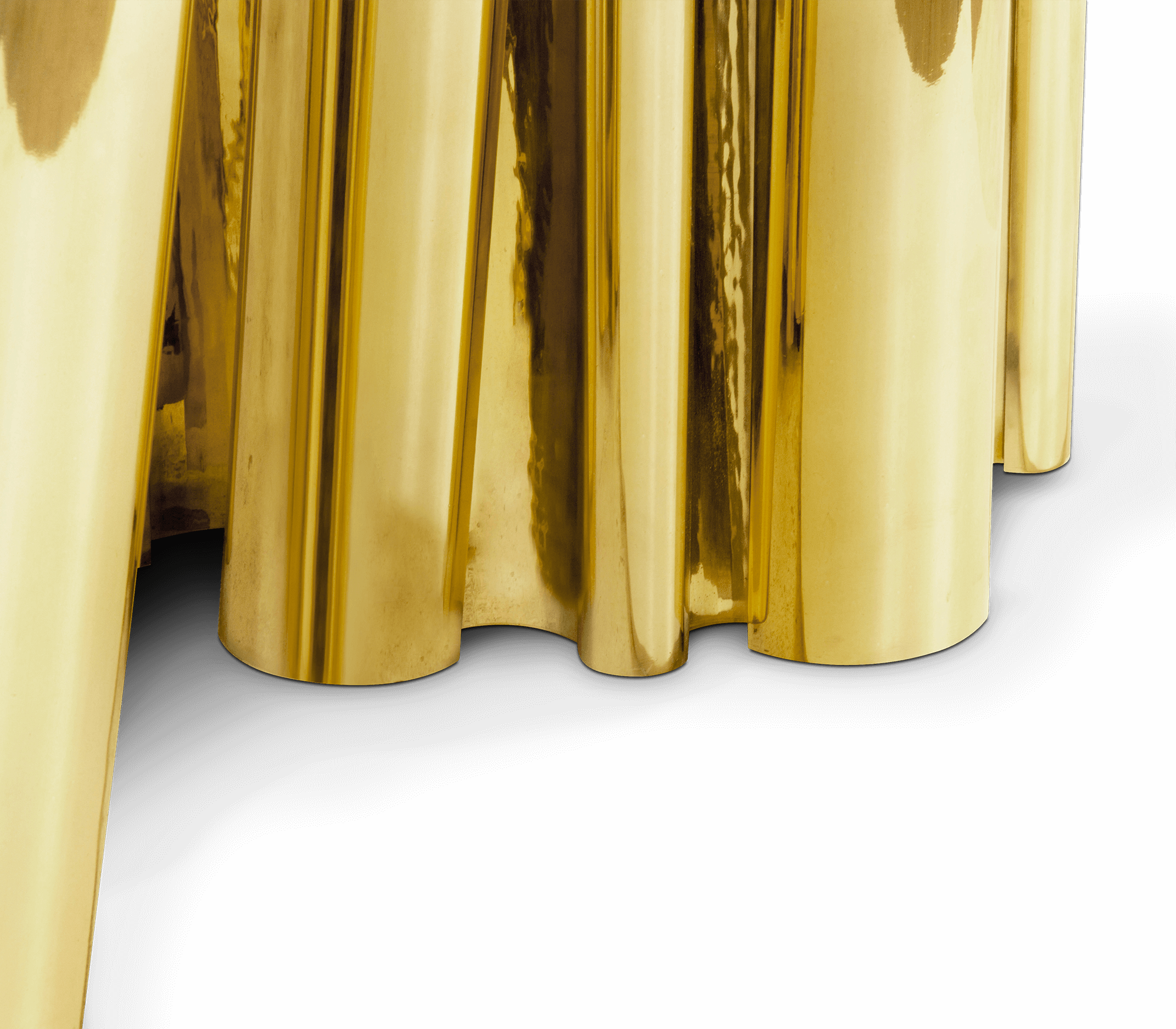 Fortuna Polished Brass Round Dining Table