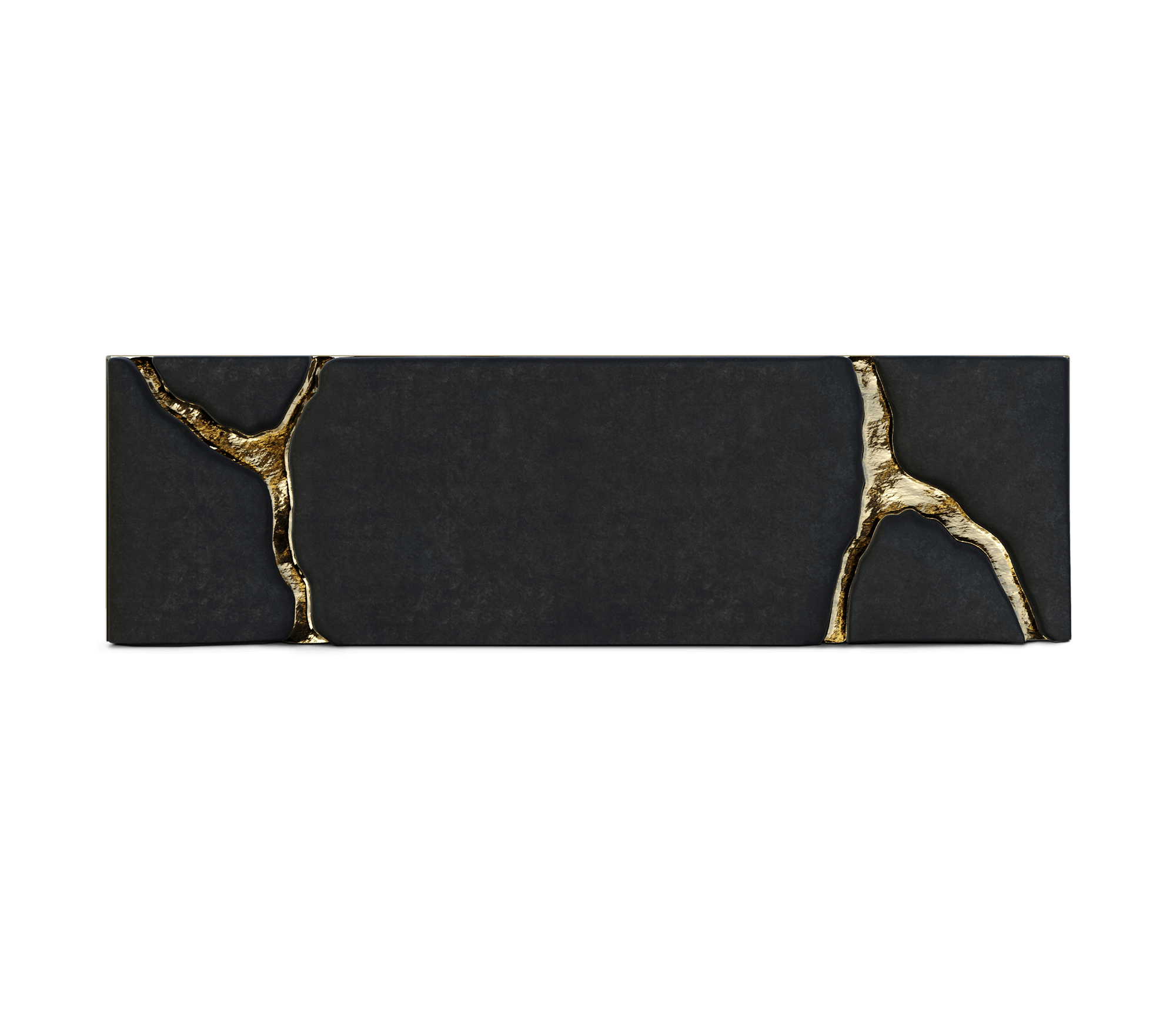 Lapiaz Kintsugi Velvet Polished Gold Luxury Headboard