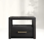 Palmer Storage Nightstand with Parsons Wood Bedside Nightside Table 1-Drawer Cabinet