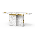 Empire Consoles Hammered Gilded Brass Entryways Cabinet Table
