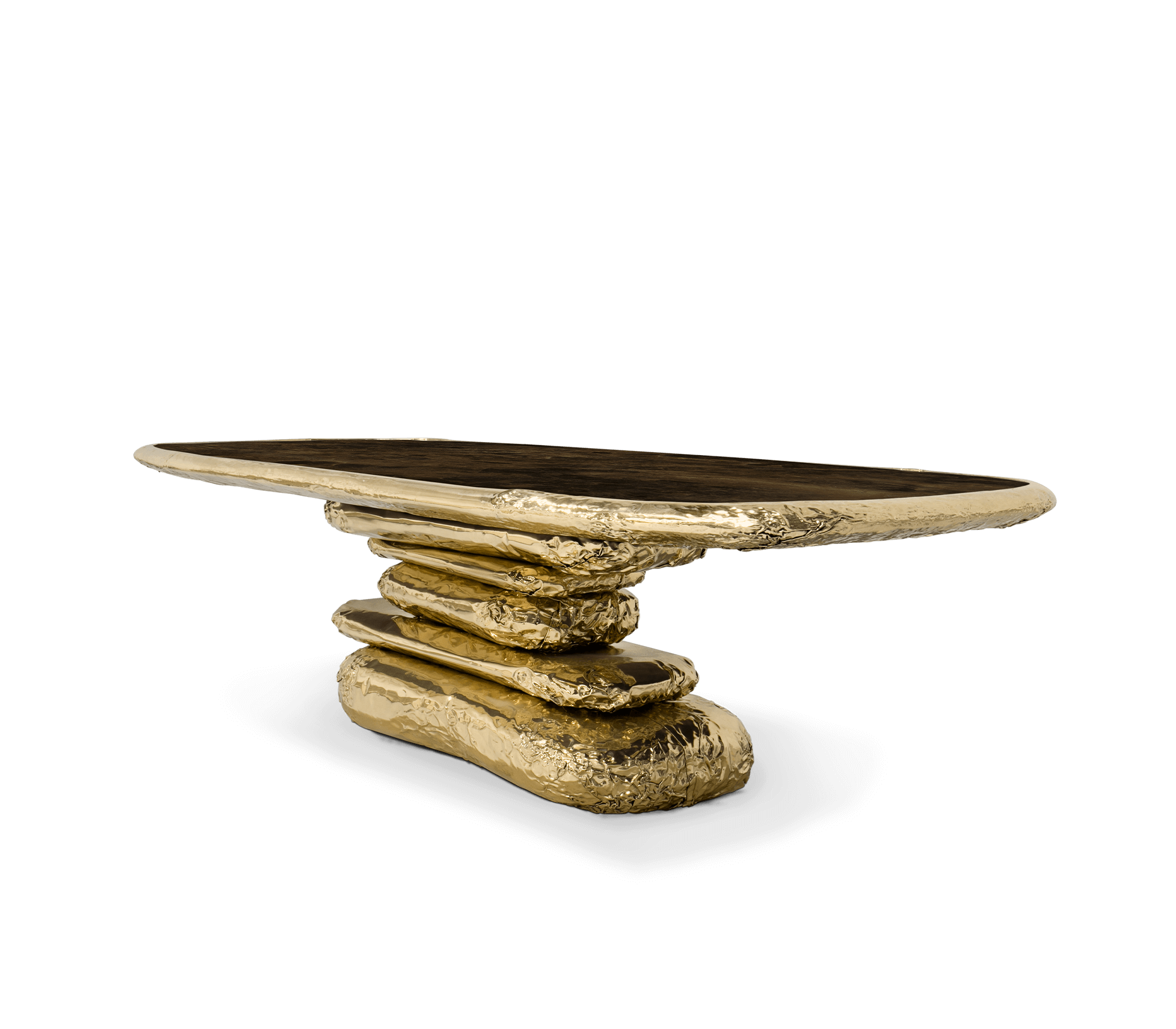 Stonehenge Marble & Brass Dining Table