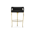 Chandra Fluid Sculptural Polished Brass Bar Stool