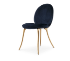 Soleil Curved Brass Modern Luxury Dining Chair
