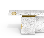 Empire Consoles Hammered Gilded Brass Entryways Cabinet Table