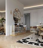 Nº 11 Satin Matte Gold Surrealist Dining Chair