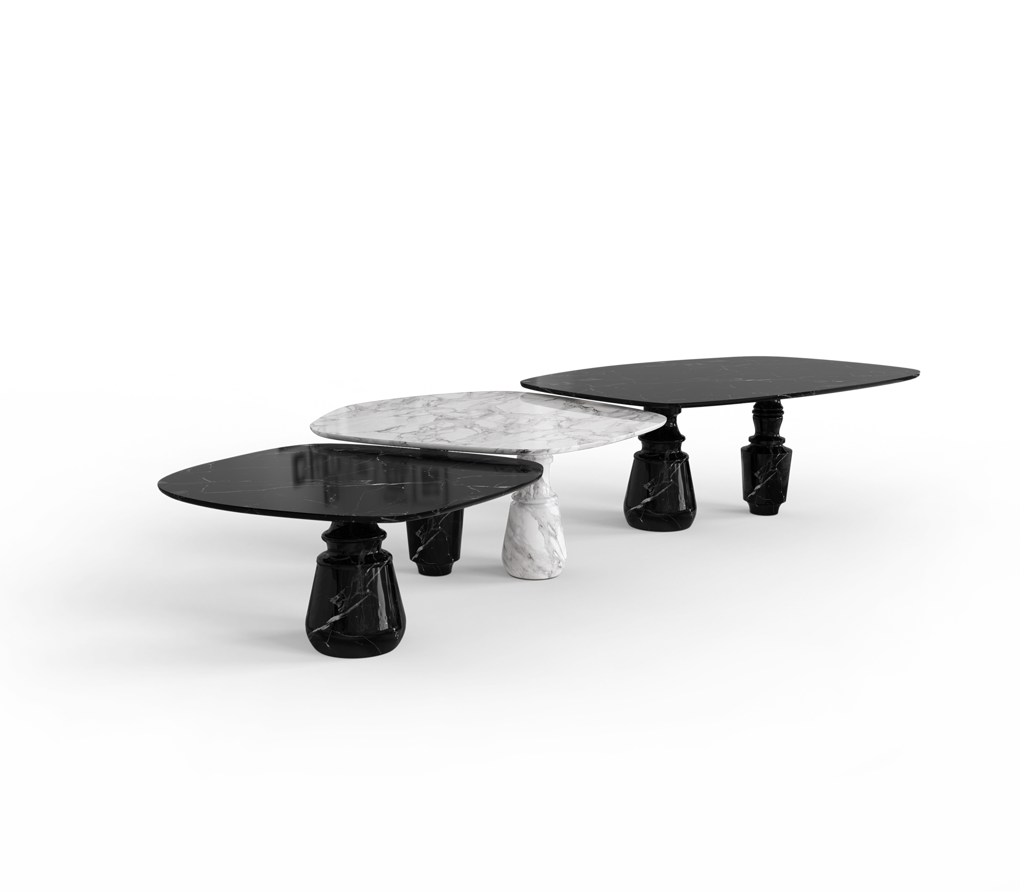 Pietra Nero Marquina Modular Dining Table