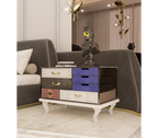 Soho Eclectic Mixed Material Luxury Bedside Table