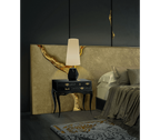 York Right Baroque High Gloss Black Luxury Nightstand