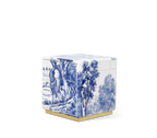 Heritage Azulejo Hand-Painted Ceramic Small Luxury Nightstand