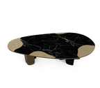 Ophelia Oval Carrara Marble & Gold Dining Table