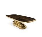 Stonehenge Marble & Brass Dining Table