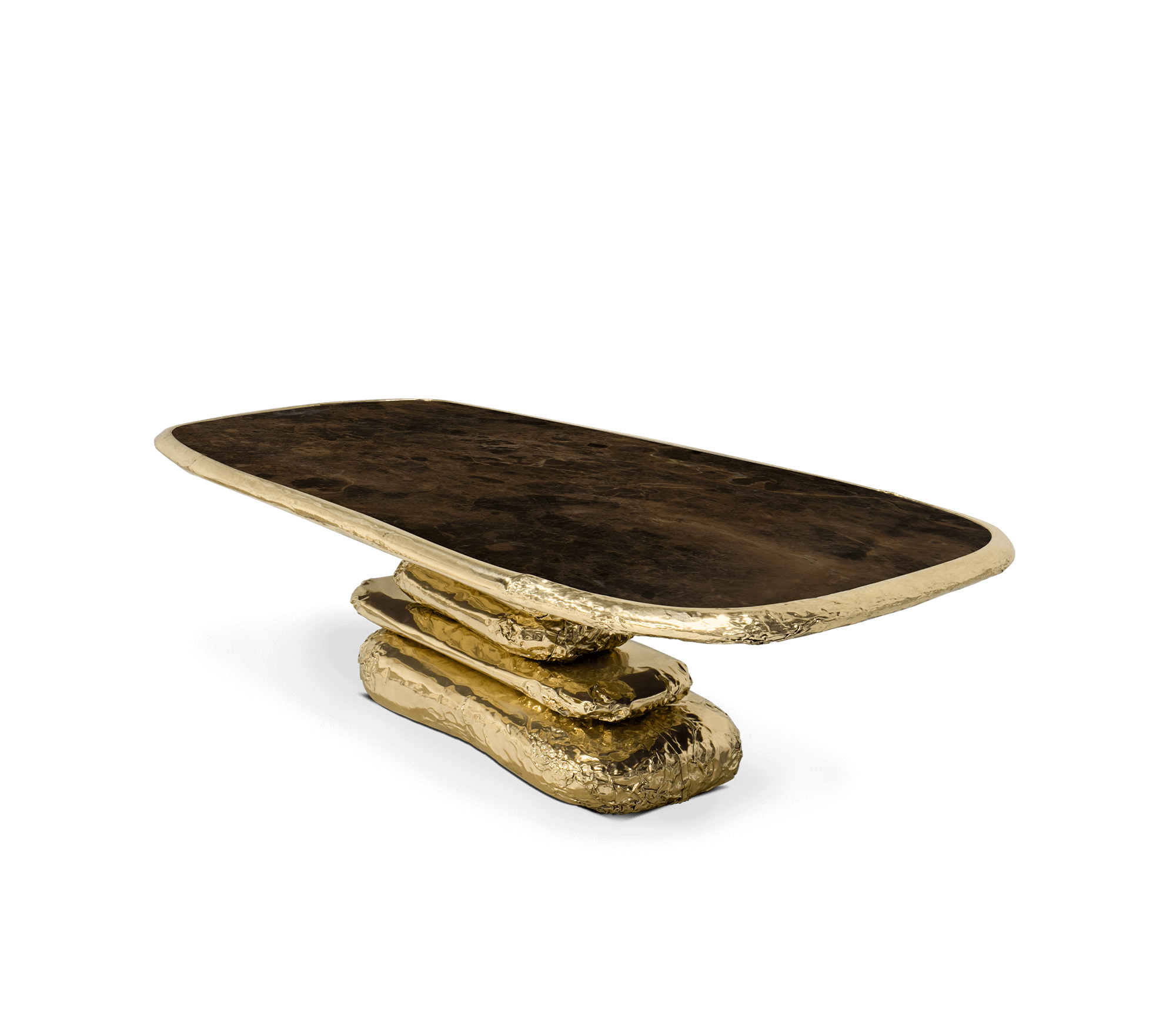 Stonehenge Marble & Brass Dining Table