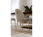 Soleil Curved Brass Modern Luxury Dining Chair