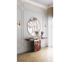 Empire Consoles Hammered Gilded Brass Entryways Cabinet Table