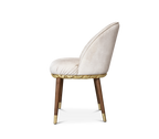 Imperfectio Hammered Brass Textured Velvet Dining Chair