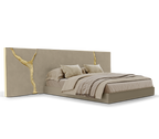 Lapiaz Kintsugi Velvet Polished Gold Luxury Headboard