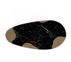 Ophelia Oval Carrara Marble & Gold Dining Table