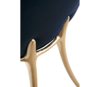 Soleil Curved Brass Modern Luxury Dining Chair
