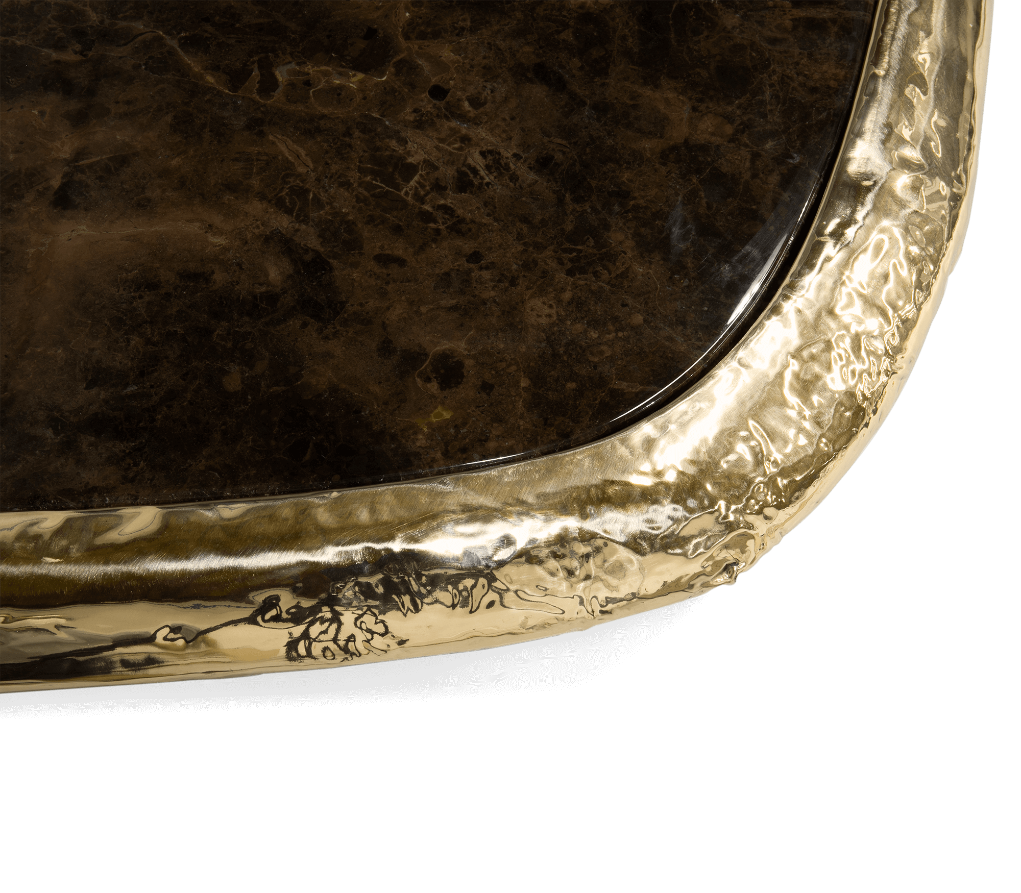 Stonehenge Marble & Brass Dining Table