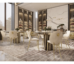 Fortuna Polished Brass Round Dining Table