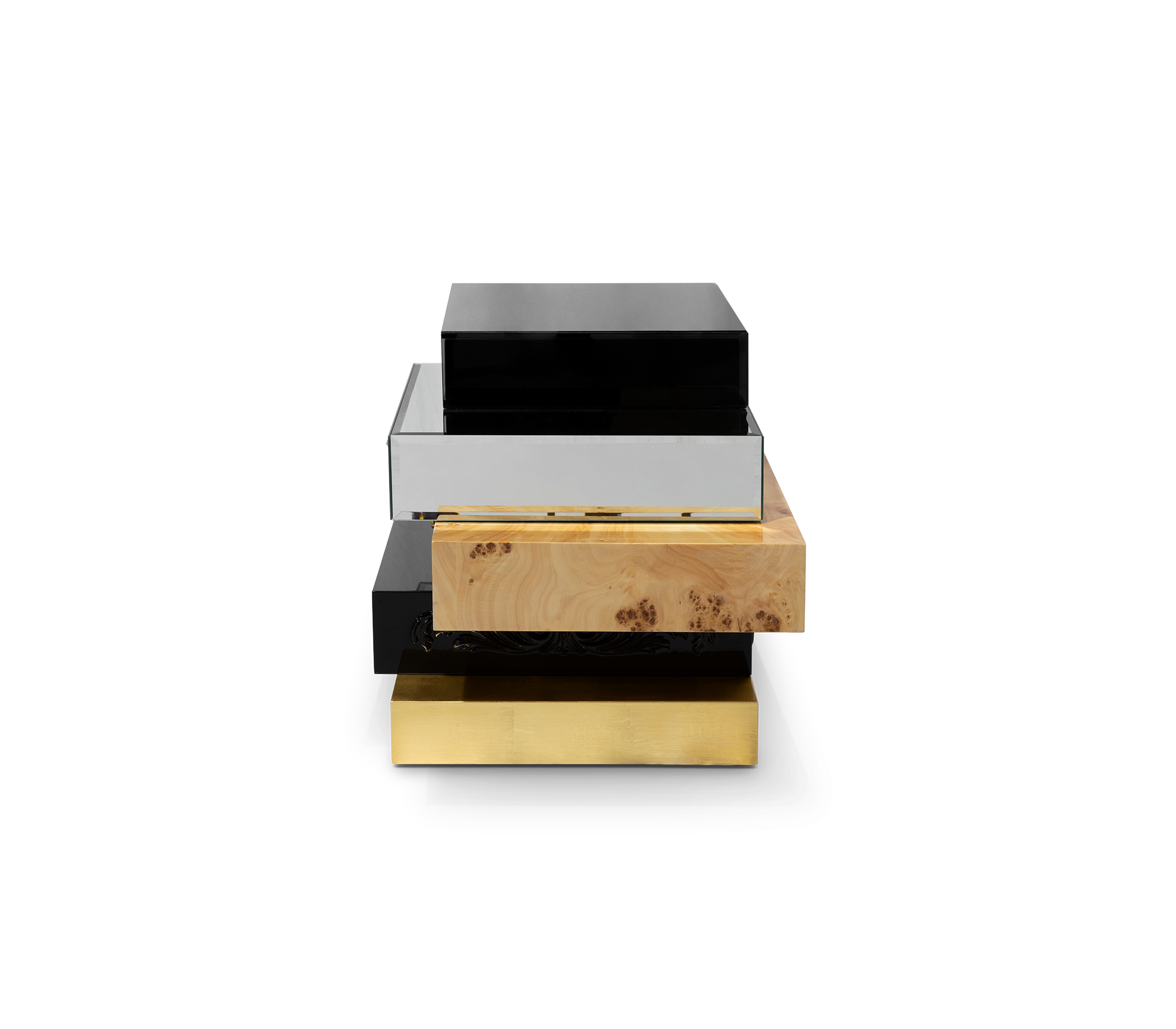 Frank Surreal Multi-Veneer Layered Luxury Nightstand