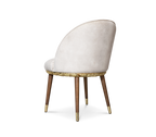 Imperfectio Hammered Brass Textured Velvet Dining Chair