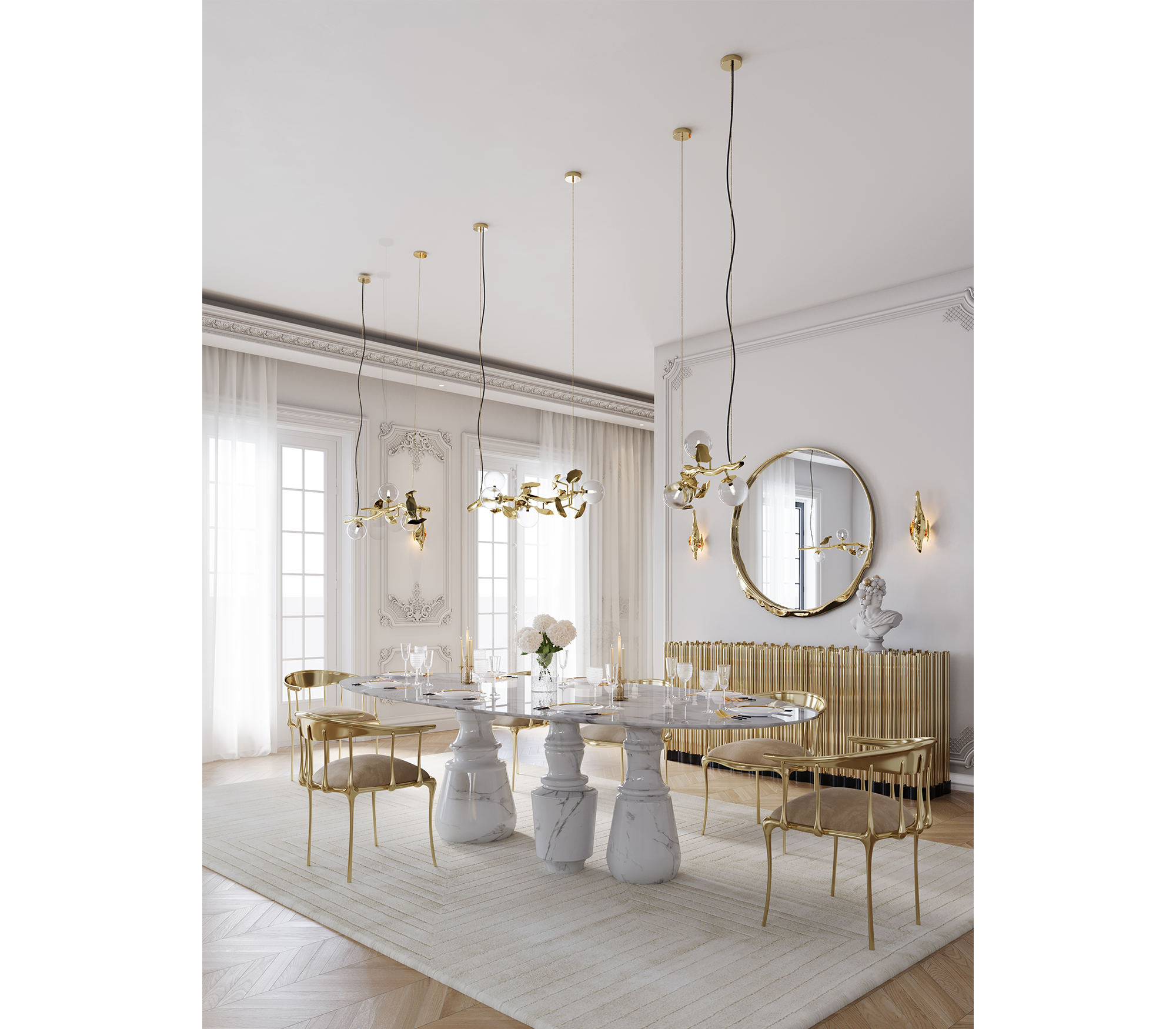 Pietra Oval XL Marble Dining Table