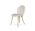 Soleil Curved Brass Modern Luxury Dining Chair