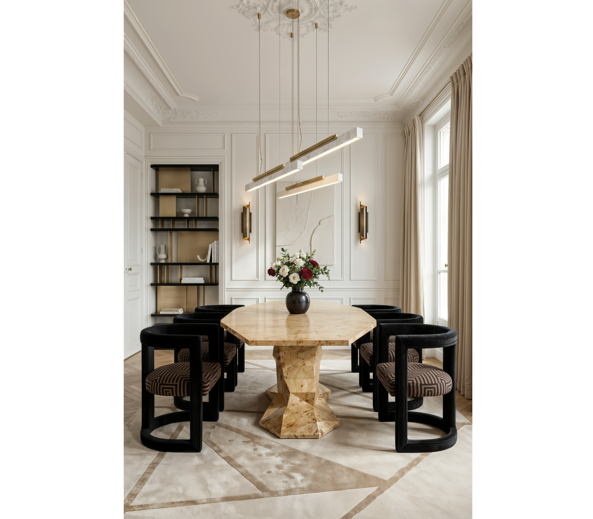 Bonsai Dining Table with Minimalism & Personalized Faceted Dining Table