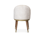Imperfectio Hammered Brass Textured Velvet Dining Chair