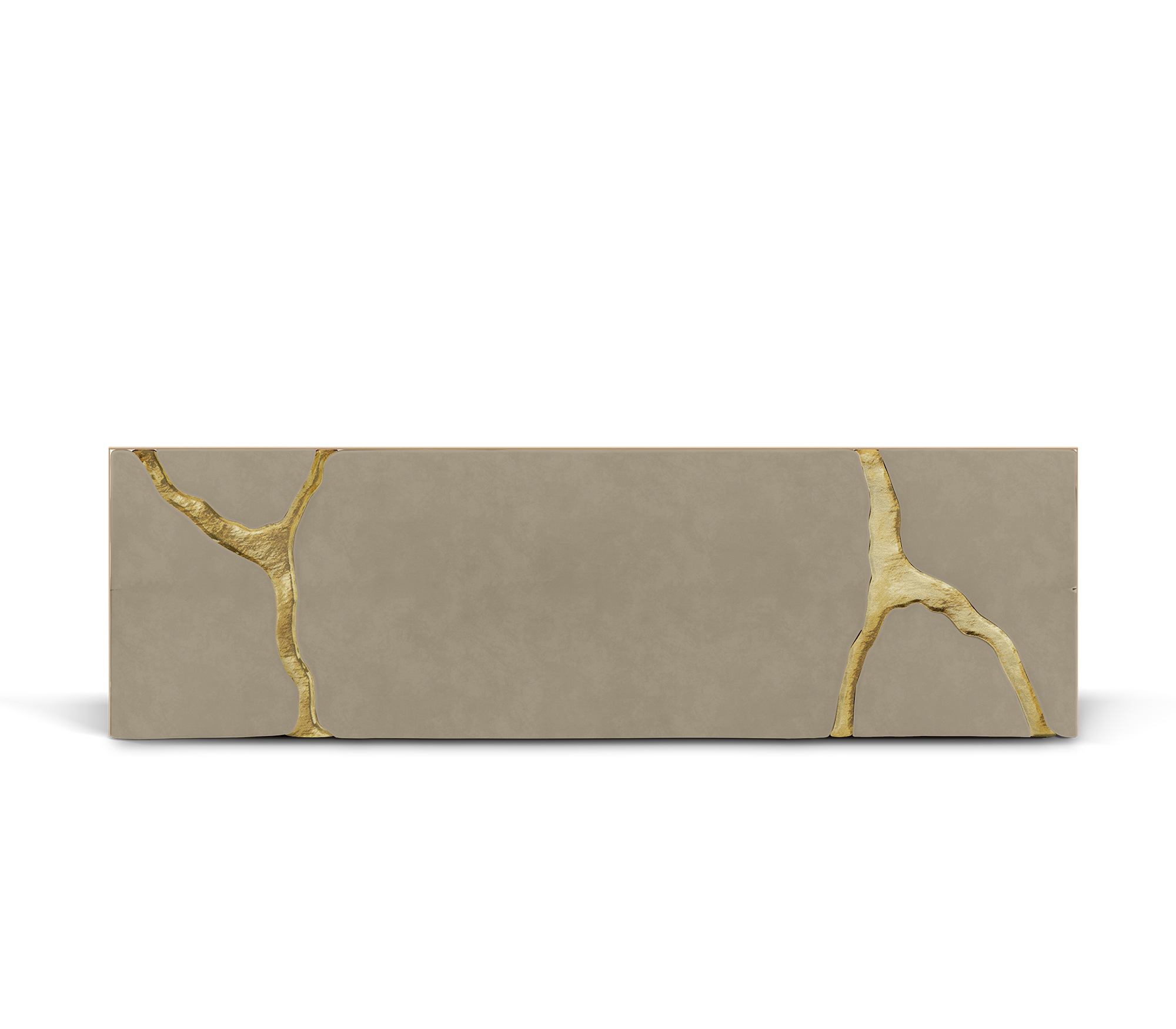 Lapiaz Kintsugi Velvet Polished Gold Luxury Headboard